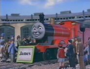 James and his rare name-board