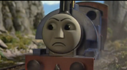 Sir Handel feels scared after he rattles and rocks again and is about to sent back to the stone quarry by Mr. Percival in A Smooth Ride