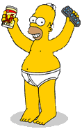 Homer in his underpants.