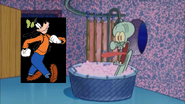 Goofy Drops By At Squidward's House.