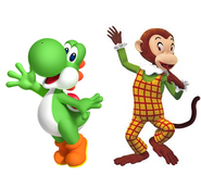 Yoshi and Martha monkey