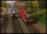 James and Edward in a high-speed chase