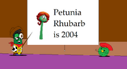 "This is Petunia Rhubarb is 2004"