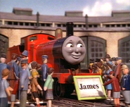 James and his nameboard