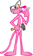 The Pink Panther is Holding a Hammer