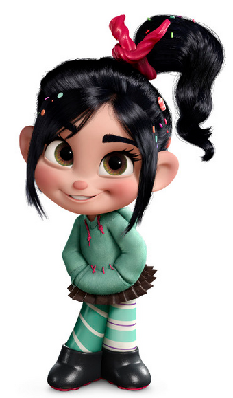 Vanellope Von Schweetz Scratchpad Fandom - black hair eerie wig slushy roblox