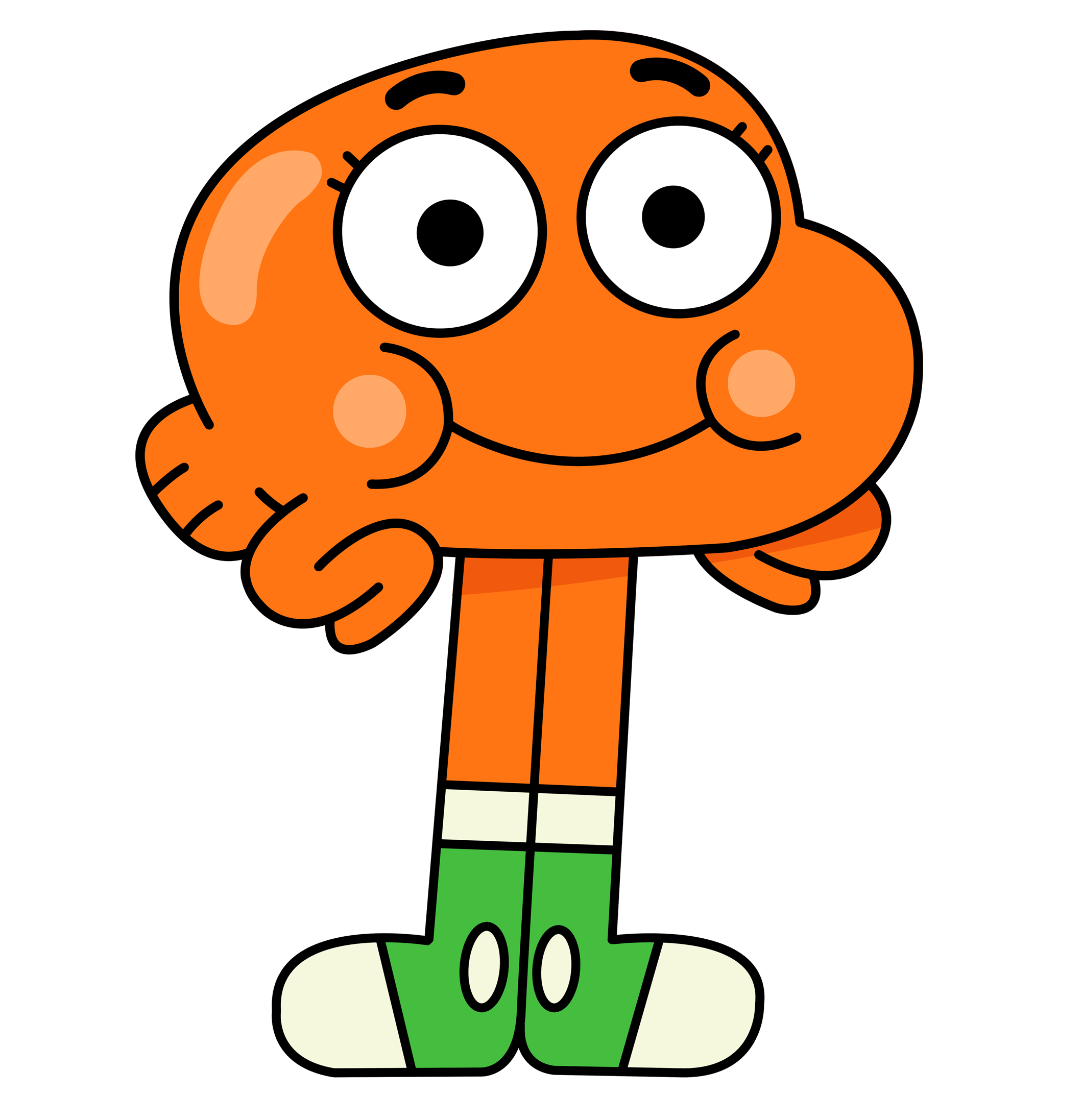 Gumball Watterson Running - Gumball Scared Png,Gumball Png - free  transparent png images 
