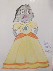 Uppercase P the penguin (preschool prep company) as princess daisy.