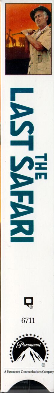 The Last Safari 1992 VHS (Spine Cover)