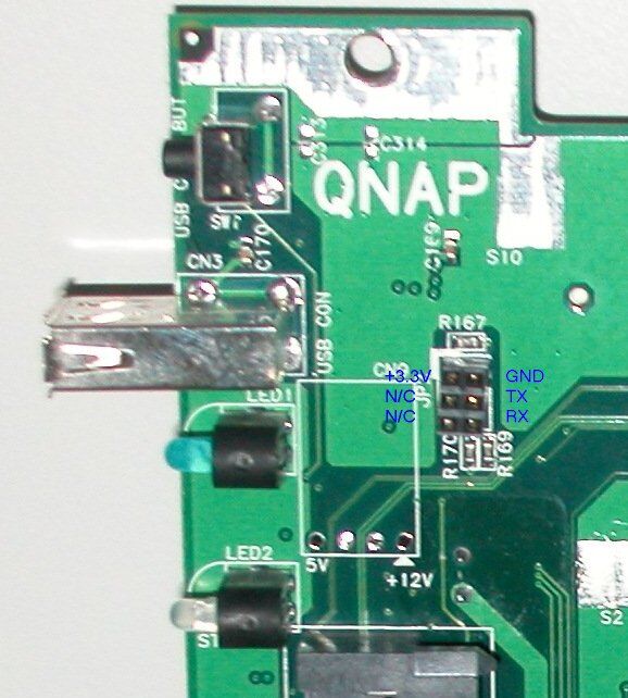 Serial console for QNAP TS-21x/TS-22x