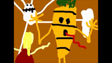 Evil Carrot Monster Villain.