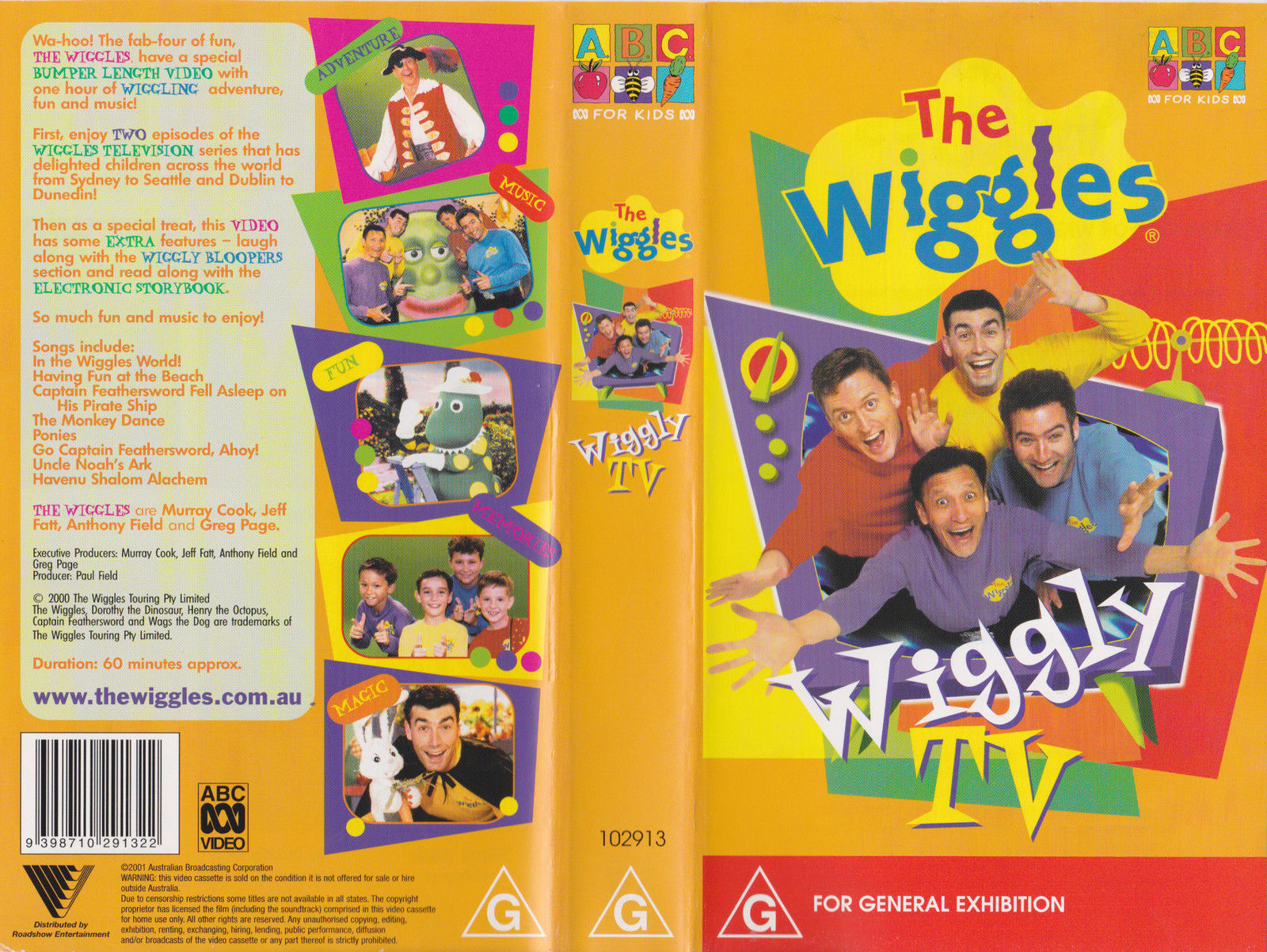 Opening To The Wiggles: Wiggly TV 2001 Australian VHS (20th Century Fox Hom...