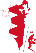 Flag-map of Bahrain