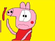 Peppa Pig And George Pig Is Eating A Red Thing And Full And Calls Homer Simpson 0895