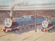 An illustration of Edward with Gordon in the Railway Series story: "Edward and Gordon"