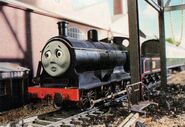 A rare picture of Donald with Douglas' tender in the unfinished episode, The Missing Coach