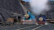 Sir Handel talking to Thomas in Blue Mountain Mystery