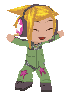 DJ Candy's appearance in MySims SkyHeroes (DS).