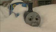 Thomas is angry with Emily in Thomas, Emily and the Snowplough