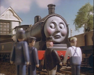 Donald is scared to see a very angry Sir Topham Hatt and the angry signal man