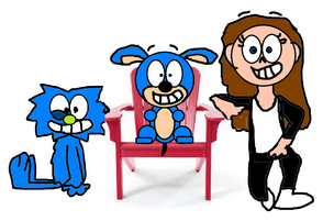 Fuzzy the Monster Plaqueo the Dog & Lilly Crumpington