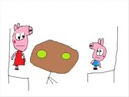 Peppa Pig And George Pig Is Eating A Red Thing And Full And Calls Homer Simpson 8930