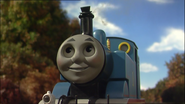 Thomas with the top hat on his funnel in Topped Off Thomas