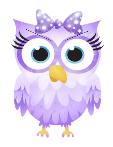 purple cartoon owls