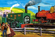 An illustration of Skarloey with Neil from the Railway Series books