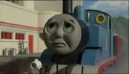 Thomas is scared in Thomas' Milkshake Muddle