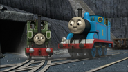 Thomas tries to ask Luke, but Luke is scared and stares at him