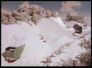 Henry gets trapped in a snowdrift