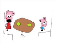 Peppa Pig And George Pig Is Eating A Red Thing And Full And Calls Homer Simpson 1629