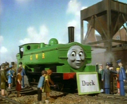 Duck with nameboard