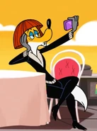 Claudette taking a selfie