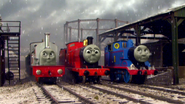 James with Thomas and Stanley in semi-CGI