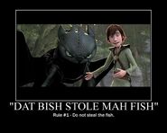 Poster toothless s fish by thenerdyoualllove