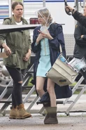 Emma Roberts on set. (March 13, 2015)