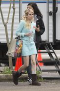 Emma Roberts on set. (March 13, 2015)