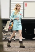 Emma Roberts on set. (March 13, 2015)