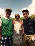 Emma Roberts, Nick Jonas, and Glen Powell