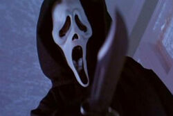 Ghostface holding knife