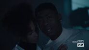 Marcus and Liv after surviving their attacks from Beth as Ghostface