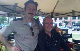 Scream 4 Behind the scenes David Arquette and Wes Craven