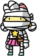 Lily in a mummy costume, an avatar in Unlimited's mobile port