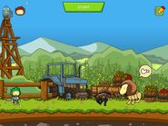 A lion eating a boar in Scribblenauts Unlimited.