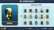 Editing a Scribblenaut's Girl Clothing.