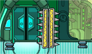 Two buttons appearing in Scribblenauts Unmasked.