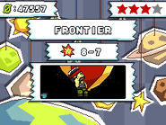 A guerilla riding a hot air balloon in the top screen of A8-7.