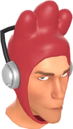 The Cockfighter hat from Team Fortress 2, based on Maxwell's Rooster Hat. Released as a promotion for those who preordered Scribblenauts Unlimited on Steam.